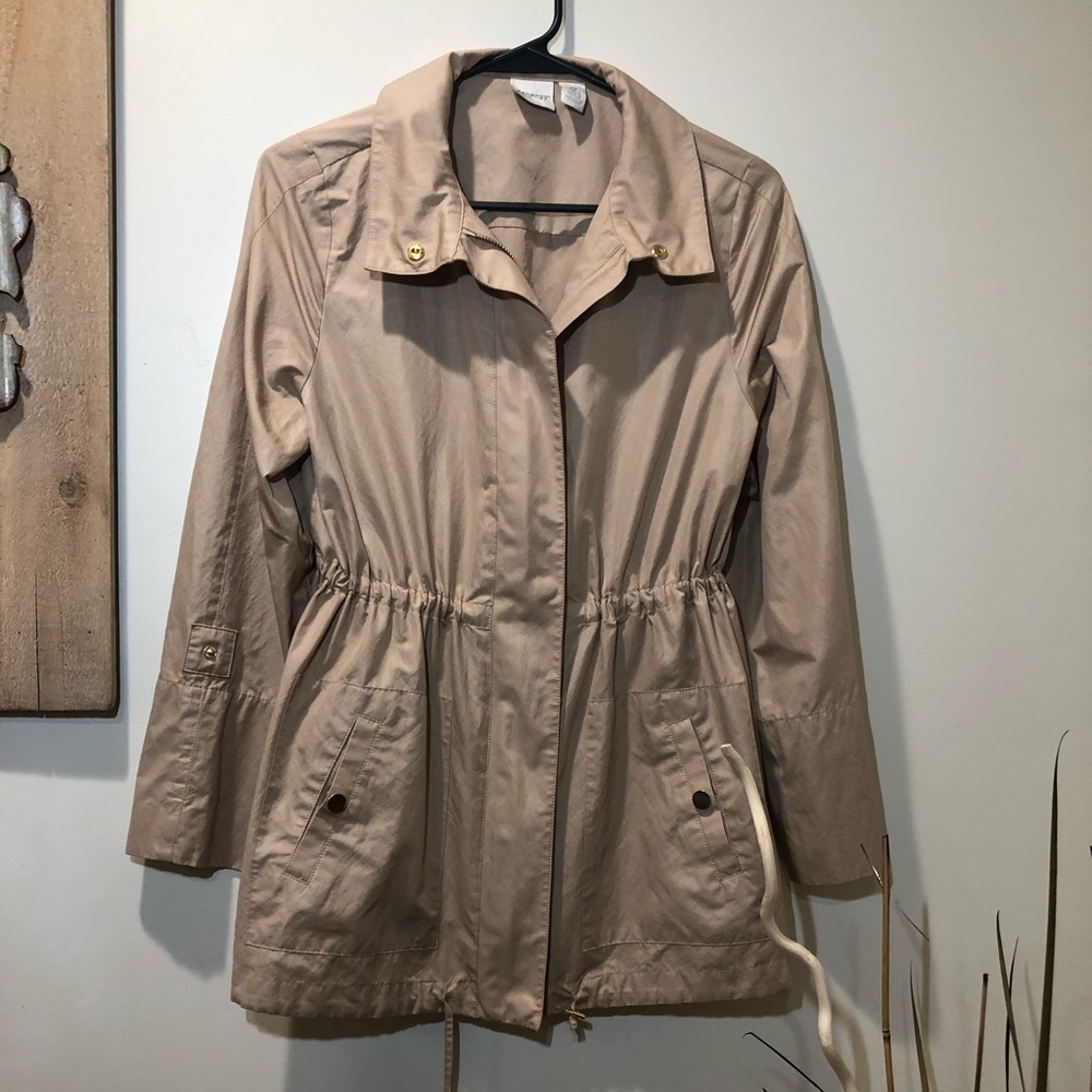 Chico’s Size Small Zippering Unlined Khaki Jacket